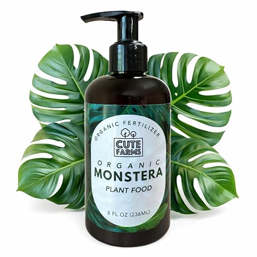 Organic Monstera Plant Food - Liquid Fertilizer for Indoor and Outdoor Monstera Obliqua, Deliciosa & More (8oz) Cute Farms