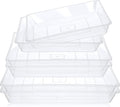 GREANER Clear Plant Drip Tray, 10/12/14 Inches Heavy Sturdy Plastic Tray, Flower Pot Saucers for Indoor Outdoor(6 Packs)