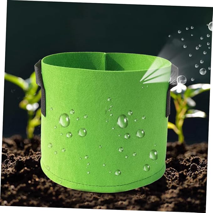 5pcs 5-Gallon Thickened Non-Woven Plant Growing Bags with Handles for Vegetable and Fruit Gardening Indoor and Outdoor Use