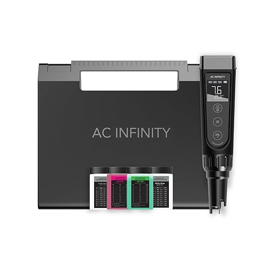 AC Infinity Hydroponic Meter PRO Kit, High Precision Digital pH Pen with ±0.01 pH Accuracy and Interchangeable Probe, All-in-One Temp Salinity EC TDS pH Meter, Water Hydroponic Gardens Aquariums Pools