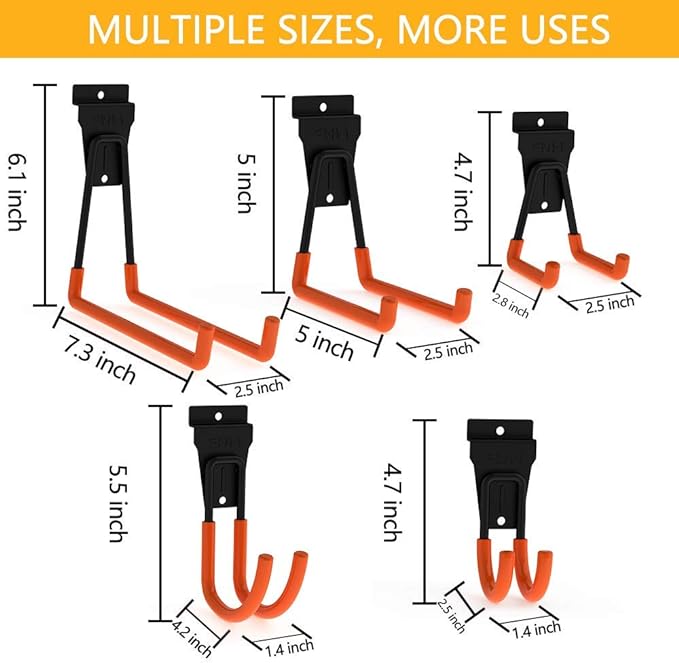 Slatwall Hooks Slatwall Accessories Utility Hooks Garage Storage Tool Organizer Large Heavy Duty Garage Panels Hooks for Ladders Bulk Items