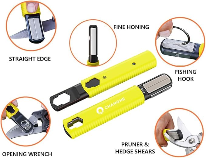 Multi Garden Tool Blade Sharpener - For Sharpening Lawn Mower Blades, Garden Pruners, Axe, Machete, Hedge Shears, Scissors, Hatchets, Pocket Knife Sharpener, speedy sharp sharpener