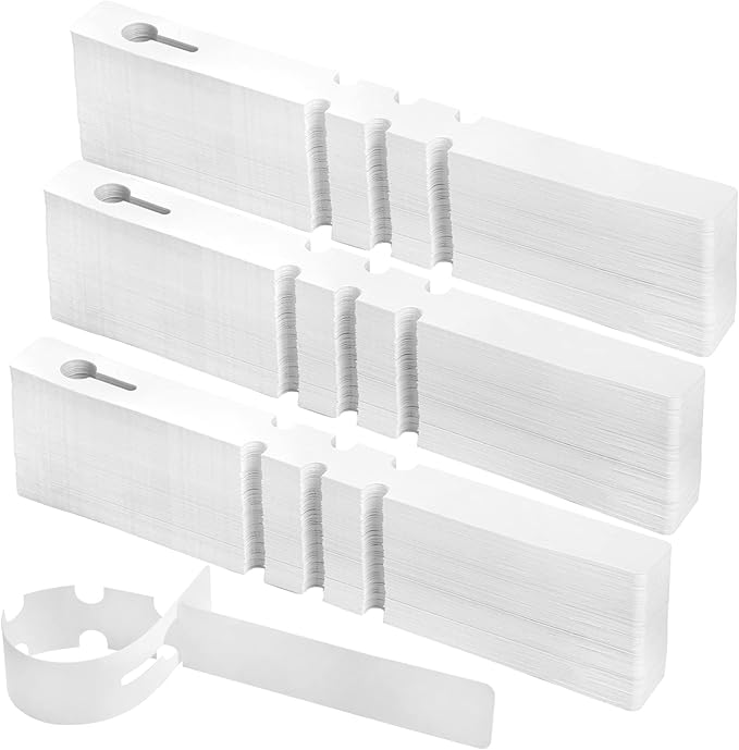 Foraineam 600 Pcs Hanging Plant Tree Tags White Plastic Plant Markers Labels Wrap Around Nursery Garden Plant Tags