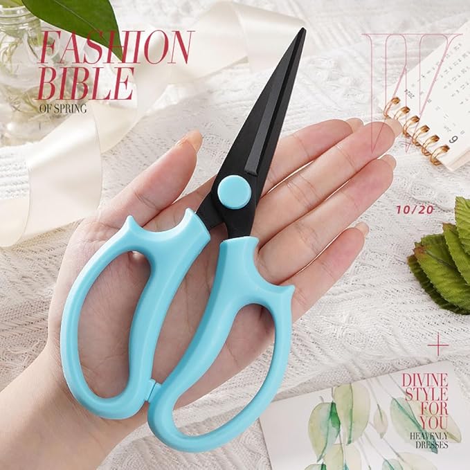 Garden Pruning Shears Scissors with Comfort Grip Handle, Premium Steel Professional Floral Scissors, Perfect for Arranging Flowers, Pruning, Trimming Plants, Gardening Tool (Pointed pink)