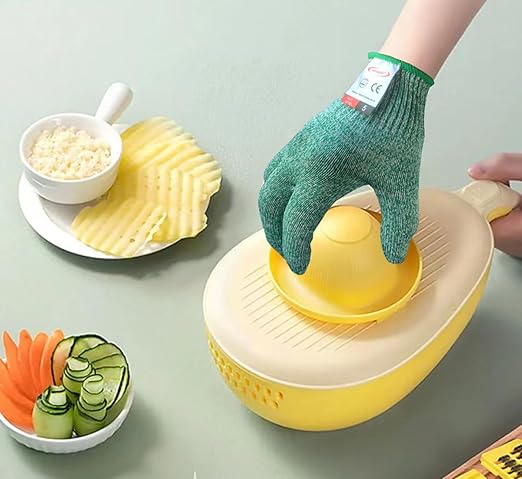 Cut Resistant Gloves, 2 Pairs of Food Grade Cut Resistant Gloves, Cutting Gloves for Kitchen, Oyster Shucking, Fish Fillet Processing, Carving Wood and Gardening(Large-Green)