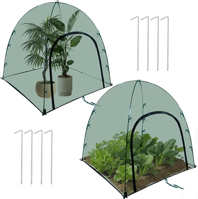 2pack Pest Guard Covers,36x36x37 Inches Garden Mesh Plant Cover Insect Bird Barrier Netting Mesh Outdoor Plant Tent Cover Pest Protection Guard for Fruit Vegetables