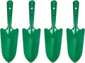 HARFINGTON 4pcs Mini Colorful Metal Hand Shovel 11" x 3" Digging Trowel Set Transplanting Garden Tools for Flower Soil Digging Planting Weeding Transplanting Garden, Green