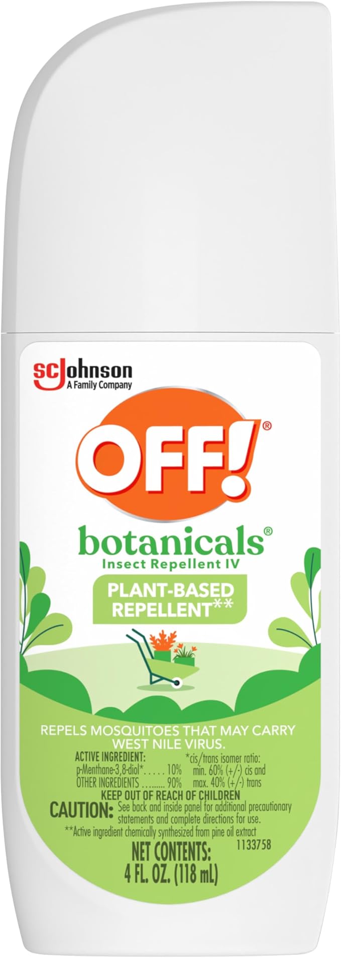 OFF! Botanicals Insect Repellent, Bug Spray & Mosquito Repellent, 4 Oz