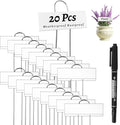 20 PCS Metal Plant Labels for Outdoor Garden Weatherproof, Reusable Metal Plant Markers, for Plants Herb Seedlings Flowers (White)