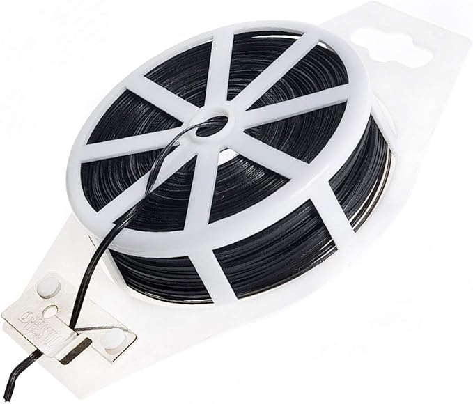 BEADNOVA Garden Wire 164 Feet (50m) Garbage Ties Multipurpose Wire Twist Ties Heavy Duty Plastic Coated Bread Ties Wire Plant Twist Ties Bag Ties for Home Office and Garden