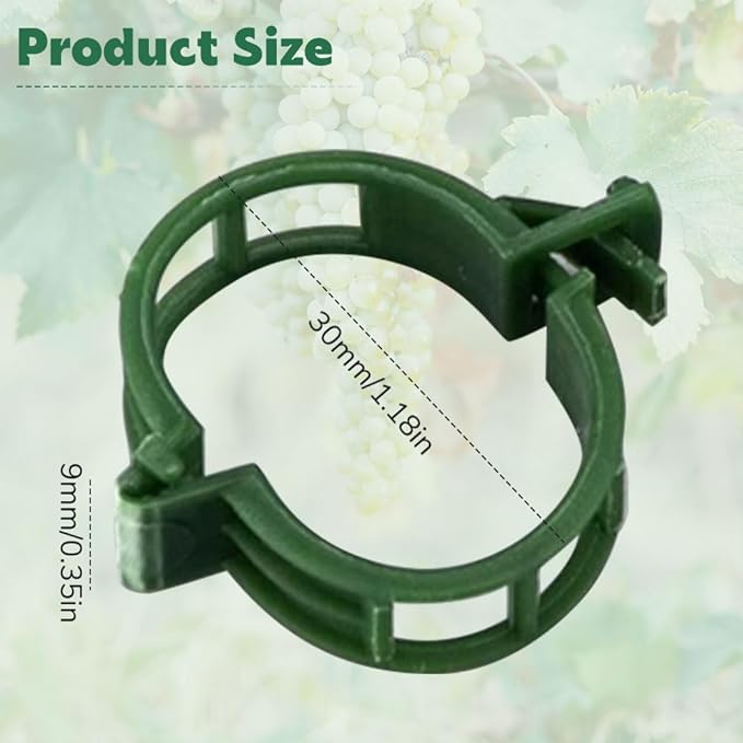 100Pcs 2025 Upgraded Plant Clip Secured Plastic Plant Clip for Climbing Plants, Plant Support Clips Tomato Clip for Climbing Plants Clips for Tomato Grape Vine Vegetables Plant Clips (200, Green)