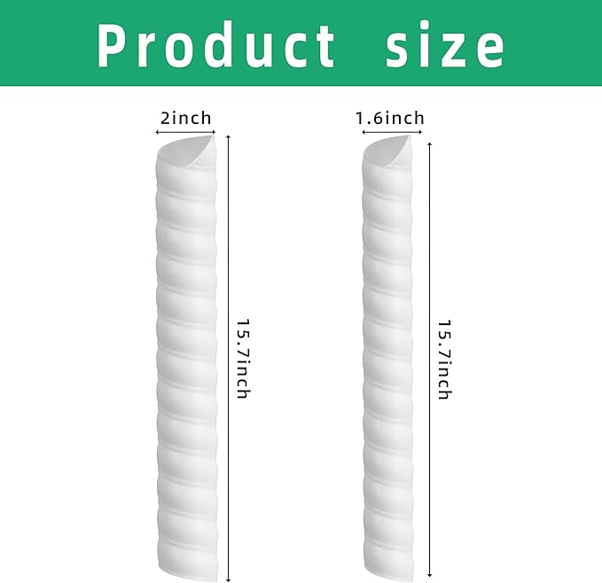 Watayo 4/6/8 Pcs Tree Trunk Protector- 2 Size Tree Wraps to Protect Bark- Plastic Spiral Tree Guard- Tree Bark Protector Tube Wraps to Protect Saplings Plants from Deer Rabbit Cats Rodents Mowers