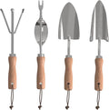 Mayne Essential Garden Hand Tools Set, Gardening Tools Kit with Shovel, Weeding Tool, Cultivator, Transplanter and Trowel, Perfect Gardening Gifts for Women and Beginners