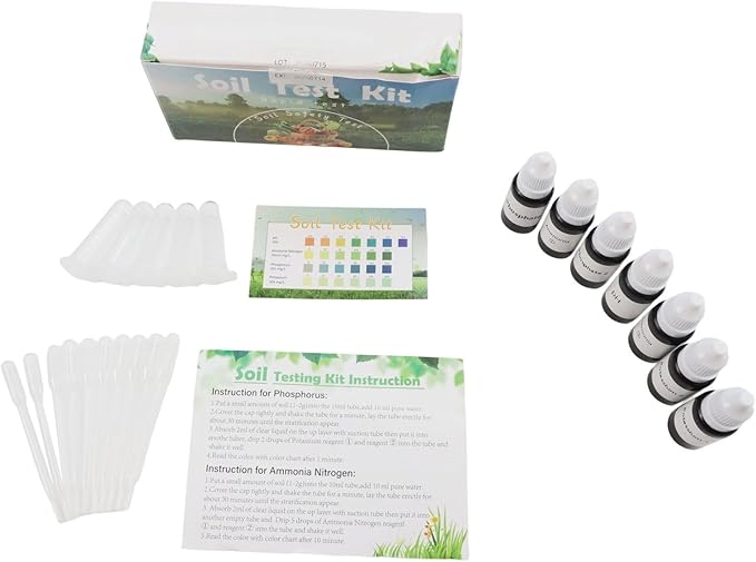 4 In 1 Soil Test Kit Measuring PH Ammonia Nitrogen Phosphorus Potassium For Detailed Soil Nutrient Analysis In Gardens And Farms