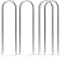 MySit 50 Pack 6 Inch Garden Stakes,11 Gauge Galvanized Yard Staples U Shape Fences Drip Irrigation Stakes Landscape Staples for Landscape Fabric, Soaker Hose, Dog Fence, Drip Tubing