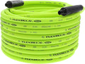Flexzilla Air Hose, 3/8 in. x 100 ft., 1/4 in. MNPT Fittings, Heavy Duty, Lightweight, Hybrid, ZillaGreen - HFZ38100YW2