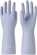 LANON wahoo Skin-Friendly Dishwashing Cleaning Gloves, Reusable Unlined Dish Washing Gloves, Non-Slip, Icelandic Blue, Small