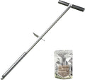 36" Soil Sampler Probe,Stainless Steel Soil Sampler Tool,Soil Core Sample Bags Soil Probe Tester, T-Handle Soil Test Kit Soil Probe with Foot Pedal for Soil Sampling Garden Lawn Farm