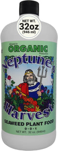 Neptune’s Harvest Seaweed Plant Food (0-0-1) - 32oz Bottle - Multi-Purpose Seaweed Organic Liquid Fertilizer - Indoor & Outdoor Plant Fertilizer for Lawns, Gardens, Vegetables, & Flowers