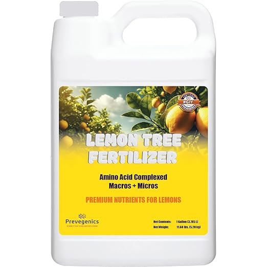 Lemon Tree Fertilizer | (1 Gallon) | Easy to Use Liquid Fertilizer for Lemons and Citrus Trees | Liquid Plant Food | Contains Amino Acid Complexed Macronutrients & Micronutrients