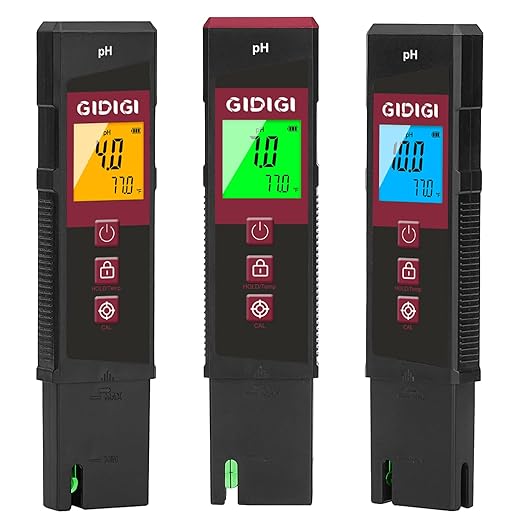 Digital pH Meter for Water, High Accuracy UL-Certified pH Tester with Color LCD Backlit Display and pH Test Strips, Water Quality Tester for Pool, Hydroponics, Aquarium, Hot Tub, Drinking Water