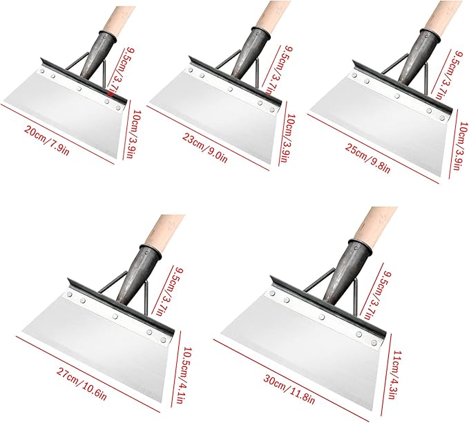 Multifunctional Cleaning Shovel, Gardscraper Garden Cleaning Shovel Flat Shovel, Manganese Steel Garden Spade Shovel, Heavy Duty Garden Tool for Digging, Lawn Edging, Weed Removal (25cm/10in)