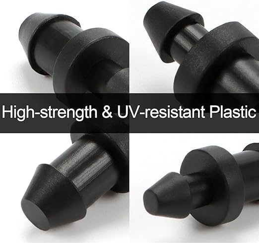 150 Pack 120 Pieces Drip Irrigation Fittings Kit for 1/4" Tubing, Drip Line Barbed Connectors for 1/4 Inch Drip Irrigation Tubing Includes 60 Couplings 50Tees 20 Elbows 20 Plugs