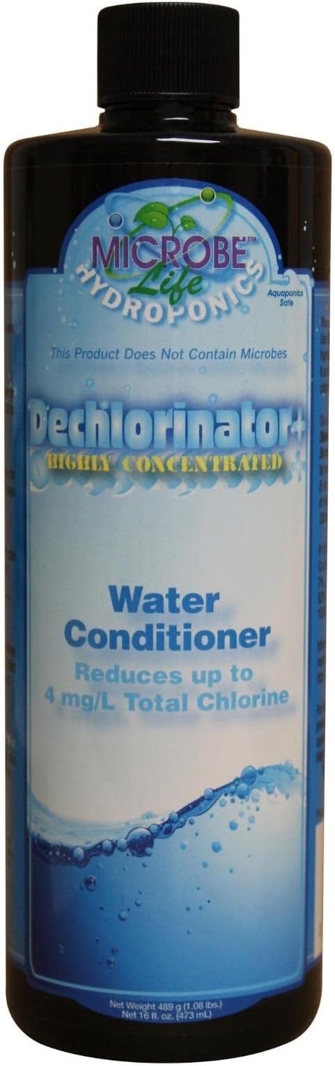 Microbe Life Hydroponics Premium Dechlorinator for Hydroponics Gardens, Chlorine and Chloramine Neutralizing Full-Function Water Conditioner for Fruits, Vegetables, and Herbs, 16 Ounces