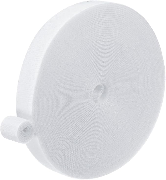 1-Roll Garden Plant Tape, 33 ft x 0.6 in Garden Hook and Loop Plant Ties Multi-Purpose Use Adjustable and Reusable Twist Wire Tape for Plants/Flowers/Vines [White]
