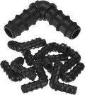10-Pack Drip Irrigation Barbed Fittings, for 3/8 Inch Elbows Tubing Connector Plastic Coupling Irrigation Parts for Garden/Greenhouse/Aquarium/Flower Pot, Drip Pipe Accessories