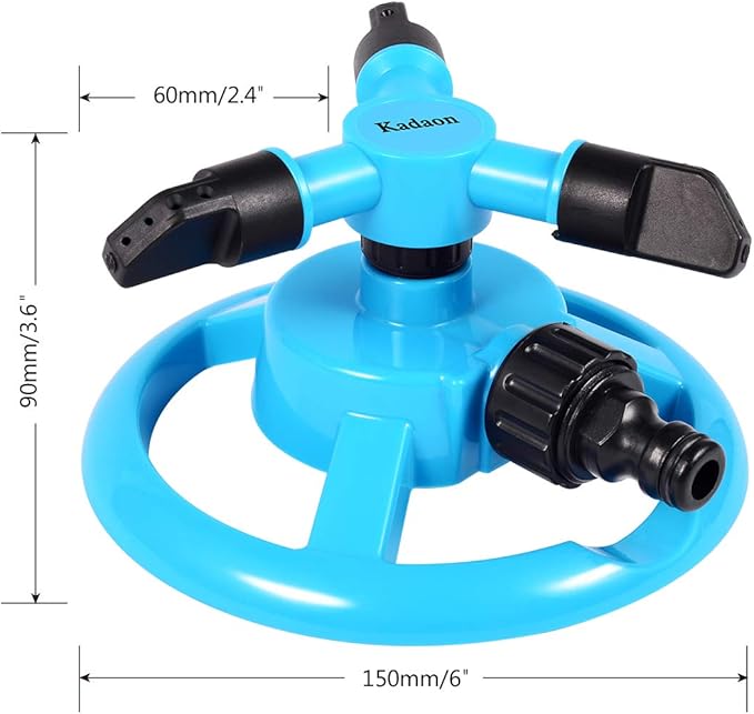 Lawn Sprinkler Automatic Garden Water Sprinklers Lawn Irrigation System Large Area Coverage Rotation 360 Degree