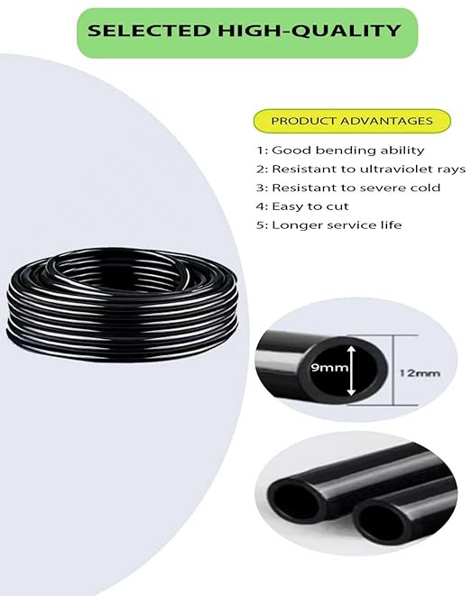 Drip Irrigation System - 360° Adjustable Micro Spray Sprinkler Kit for Garden, Easy Installation No Tools, Fine Mist Watering for Garden Potted Plants, Greenhouse (165 FT)