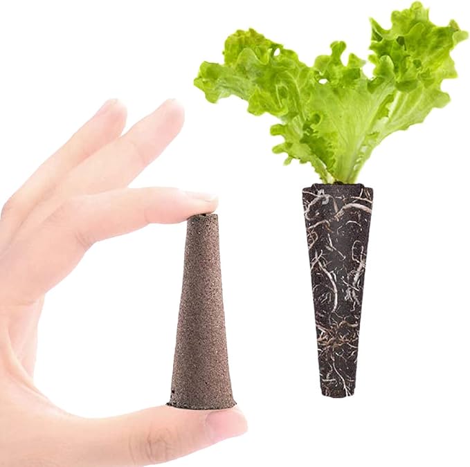 Tvoip 50 Pack Grow Sponges, Eco-Friendly Plant Seed Starter Sponges Compatible Seed Pod Replacements Root Growth Sponges Gardening Accessories Suitable Garden System Seed Starting (50 Pack Sponges)…
