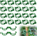 Secured Plastic Plant Clip, New Reusable Plant Support Clips Plastic Clips Tomato Clips for Securing Plants for Climbing Plants, Grape, Vegetable Stems (100, Green)