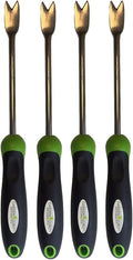 Garden Guru Dandelion Weeder Tool with Ergonomic Handle - Stainless Steel Weed Puller for Planting, Weeding, Flower and Vegetable Care in Lawn Garden Yard | Rust Resistant (4 Pack)