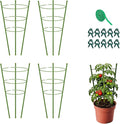4 Pack Garden Tomato Cage for Pots, 18" Metal Tomatoes Cages Plant Support with Stable Support Rings (18")
