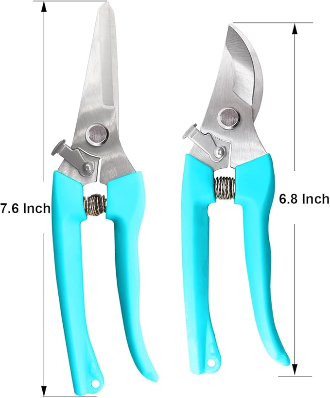 Garden Scissor for Plant, 4 Pcs Floral Scissors, Tip Pruning Shears Bulk for Cutting Flowers, Bonsai, Fruits and Trimming Plants(Blue)