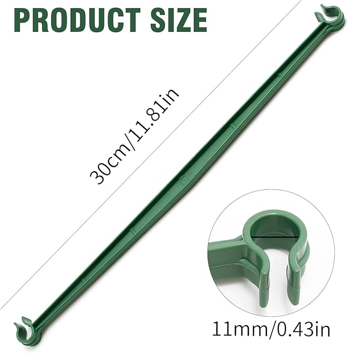 50PCS Plant Stake Arms for Tomato Cage,11.8 Inches Expandable Trellis Connectors for Climbing Plants, Garden Plants, Vegetables(No Stake, Bayonet Diameter: 11 mm)
