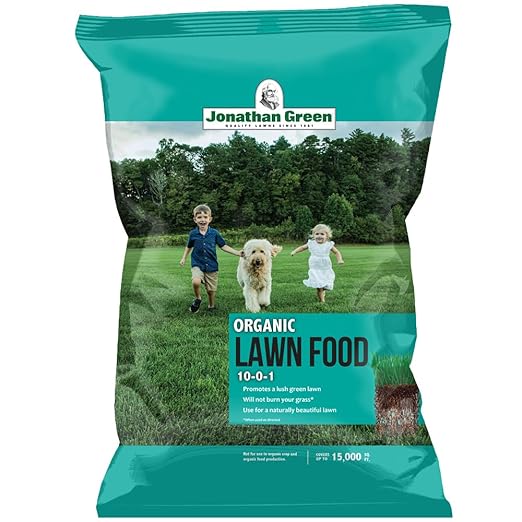 Jonathan Green (10251) Organic Lawn Food - 10-0-1 Grass Fertilizer (15,000 Sq. Ft.)