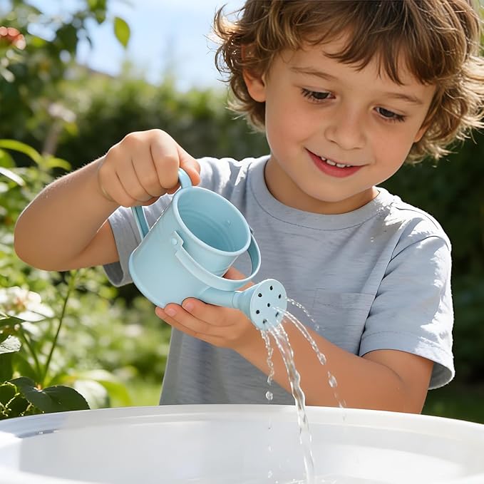 DECHOUS 5Pcs Small Metal Watering Can for Kids - 6.3x3 Inch Mini Flower Watering Pot for Indoor Plants, Assorted Colors, Small Sprinkling Kettle for Home Garden Outdoor