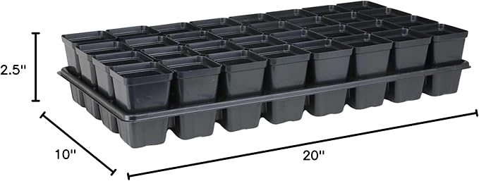 Bootstrap Farmer Extra Strength 32 Cell Seedling Starter Trays w/Inserts, 2 Pack, for Seed Germination, Plant Propagation, Growing Trays, Planting Starter