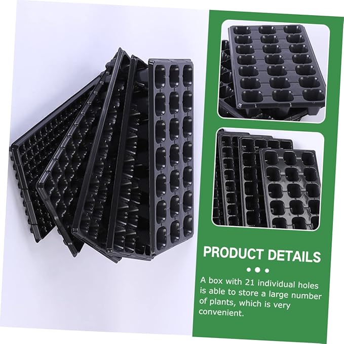 POPETPOP 10pcs Thickened Plant Grow Kit Germination Trays for Outdoor and Indoor Use for Starting Water-Saving and Drought-Resistant for Vegetables and Flowers