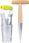 Gardening Planting Tool Set, Convenient for Digging Holes/Filling pits - with Depth Marking, More evenly Plants Tulips, Daffodils, Dahlias, for Planting Bulbs, Moving Plants (Light Green Suit)
