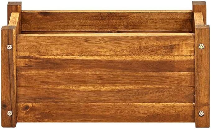 vidaXL Garden Raised Bed, Wooden Raised Flower Bed for Flowers and Plants, Solid Acacia Wood Planter, Outdoor and Indoor Use, Brown