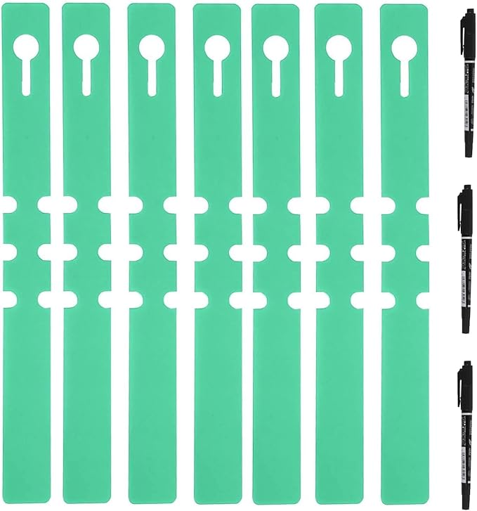 KINJOEK 1200 PCS Green Plant Labels, Adjustable Wrap Around Waterproof Hanging Garden Tree Tags, 2x20cm