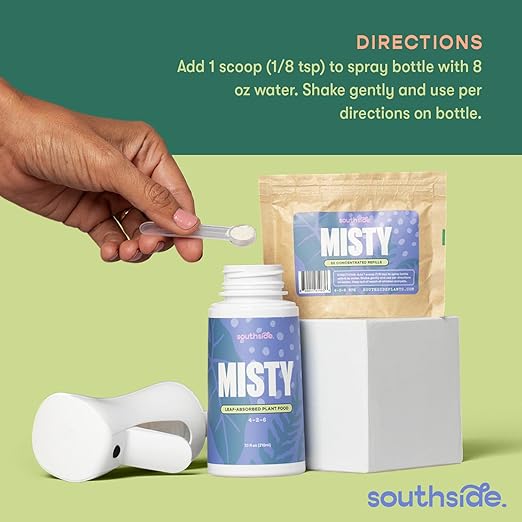 Southside Misty Houseplant Fertilizer - 50 Concentrated Refills (Spray Bottle not Included) - Leaf-Absorbed Plant Food for Humidity-Loving Houseplants (4-2-6 NPK)