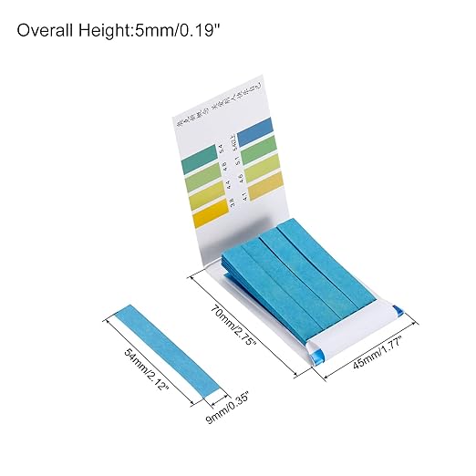 PATIKIL PH Test Strips 3.8-5.4, 2 Pack 160 Indicator Papers Litmus Tester for Water Food Soil Alkaline Acid Testing