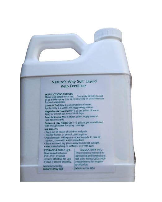 Nature’s Way Soil® Liquid Kelp Fertilizer – Organic Seaweed Plant Food for Lawn, Garden, Flowers & Vegetables | Cold-Processed | Natural Growth Booster & Soil Revitalizer (32 Ounce)