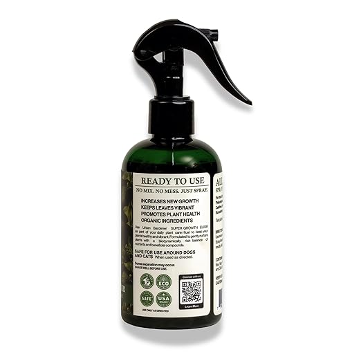 Organic Leaf Wellness Spray for Plants - Protect & Nourish Your Plants w/Chitosan, Yucca Extract, Liquid Kelp and Essential Oils - 8 oz House Plant Spray Bottle