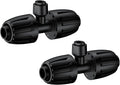 Pawfly 12 Pcs 1/2'' to 1/4'' Barbed Tee Quick Connectors, Drip Irrigation Tee Connectors with Anti-Drop Locked Nuts, Push-to-Fit Drip Irrigation Fittings Parts for Garden Lawn, 3-Way Reducing Tees